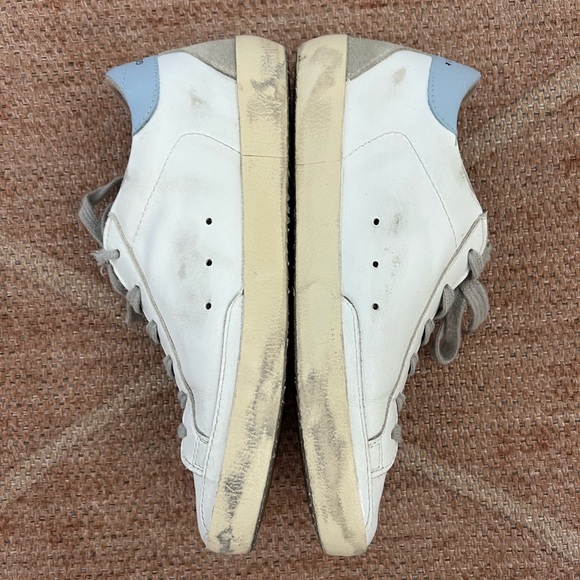 Golden Goose Superstar Leather Suede Star And Spur Cream Sole Sneakers - Picture 7 of 8